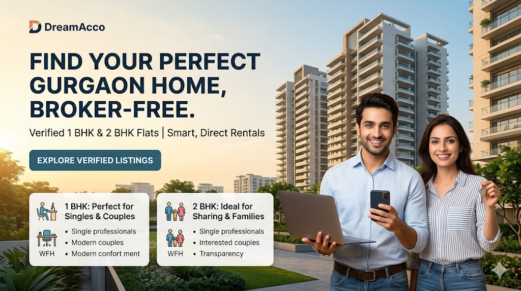 Flat for Rent in Gurgaon Without Brokerage Smart Guide for 1 BHK & 2 BHK Renters